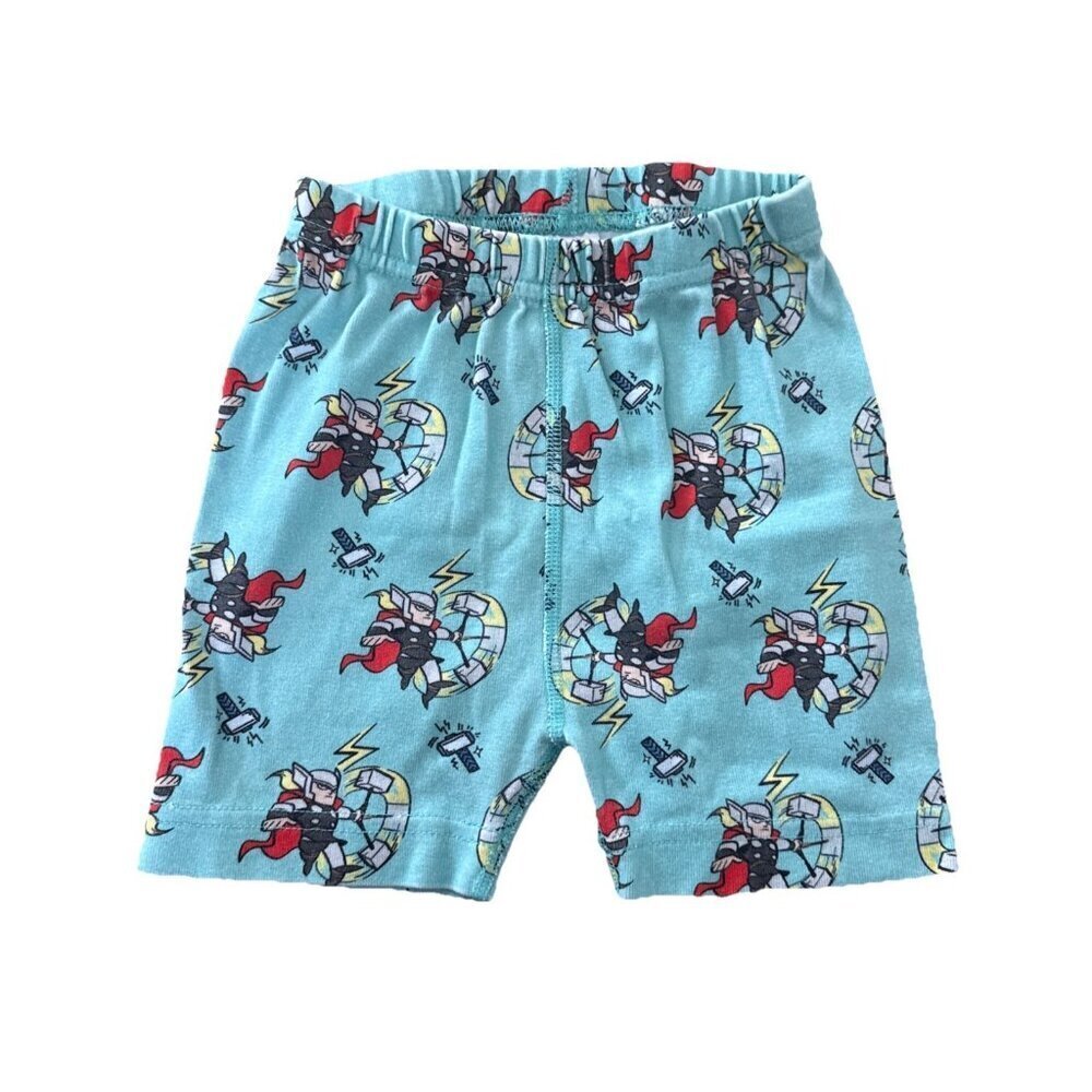 Hanna Andersson Marvel Thor Short John Pajama Shorts Sz 110 US 5 Blue Organic